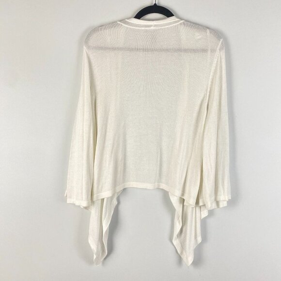 Catherines Cardigan Womens 2X Open Front White Long Sleeve Lightweight - Picture 5 of 8